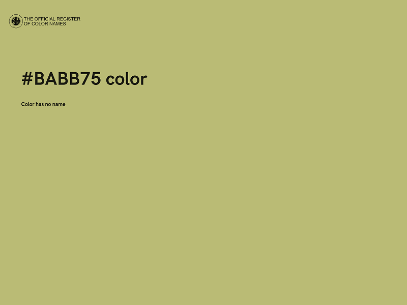 #BABB75 color image