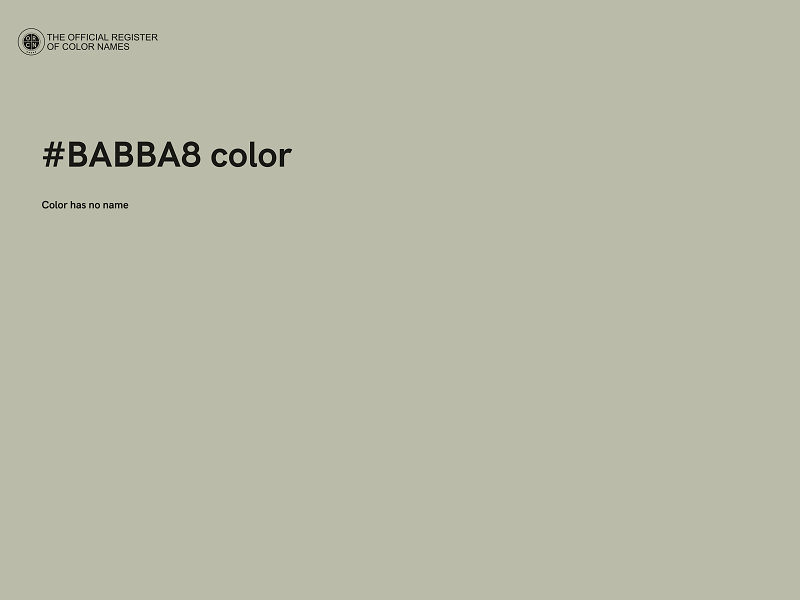 #BABBA8 color image