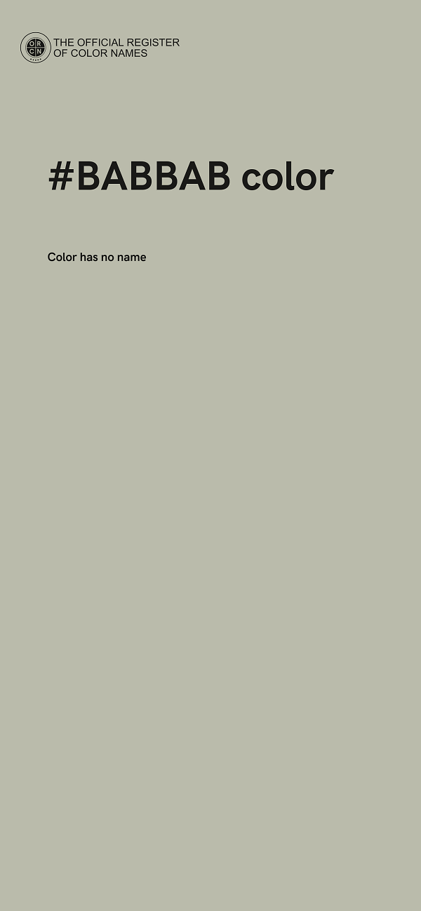 #BABBAB color image