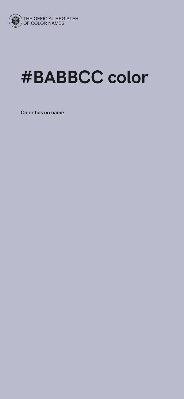 #BABBCC color image