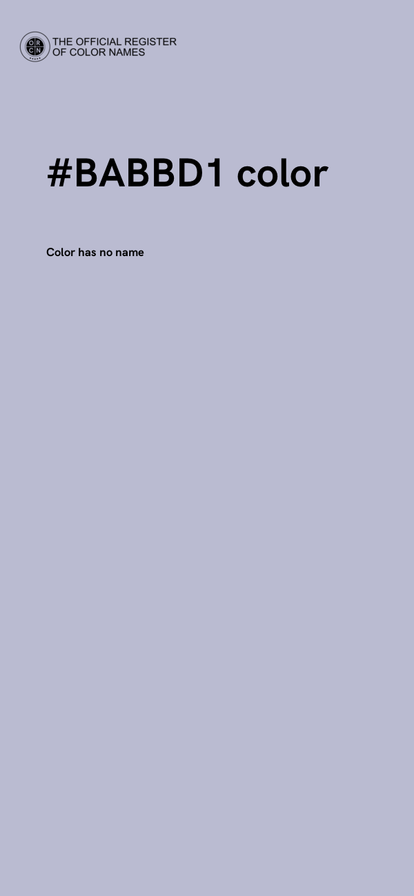 #BABBD1 color image
