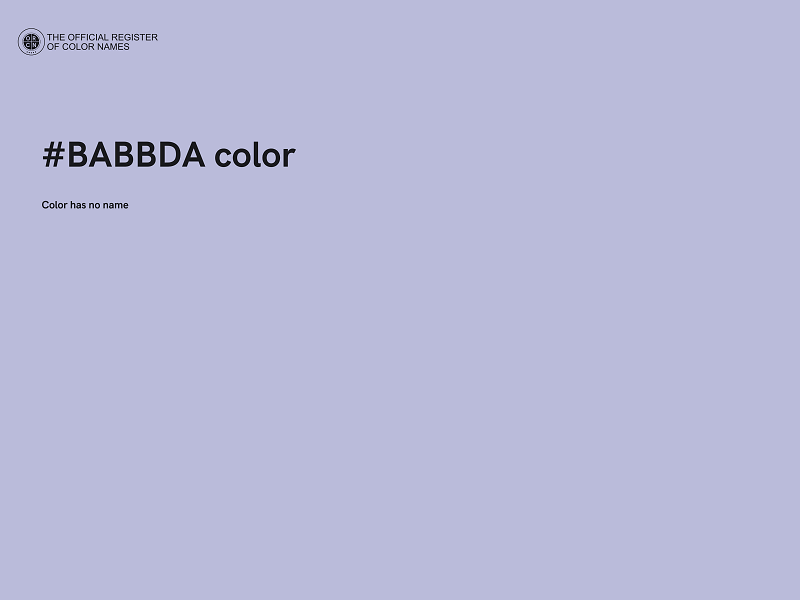 #BABBDA color image