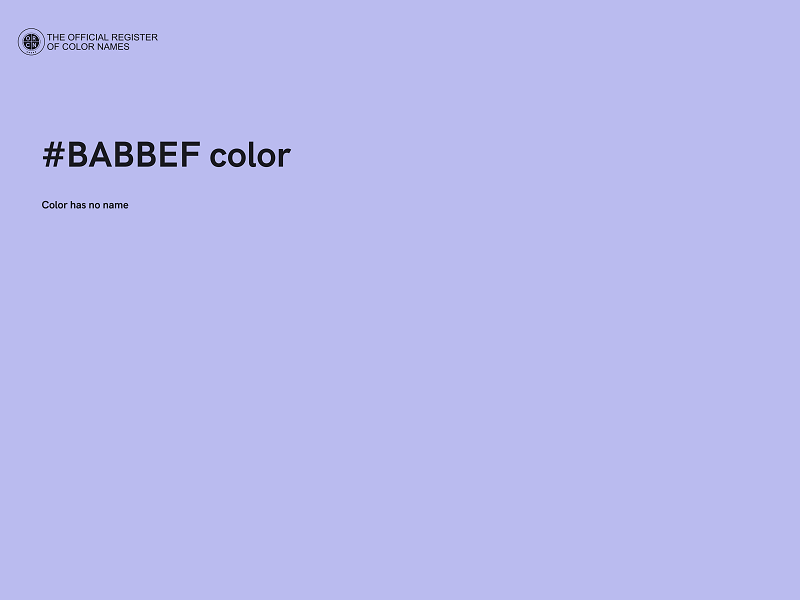 #BABBEF color image