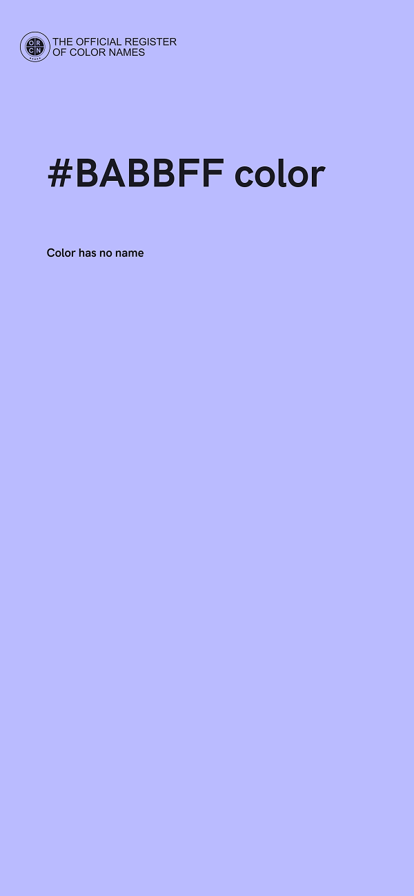#BABBFF color image