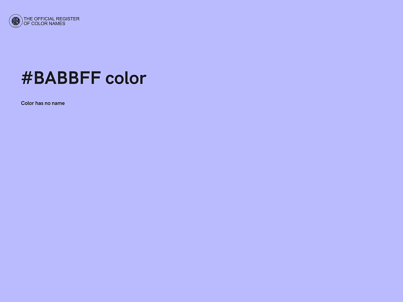 #BABBFF color image