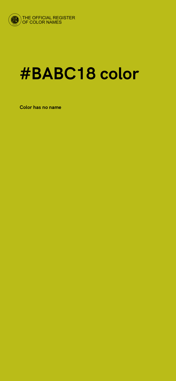 #BABC18 color image