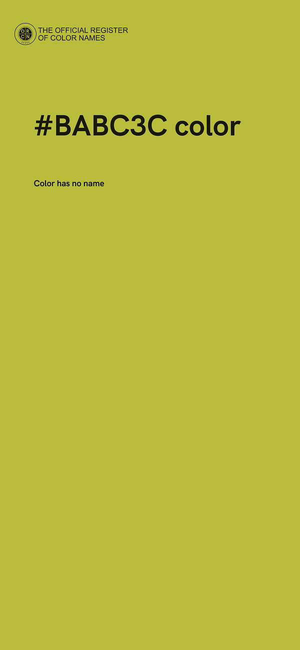 #BABC3C color image