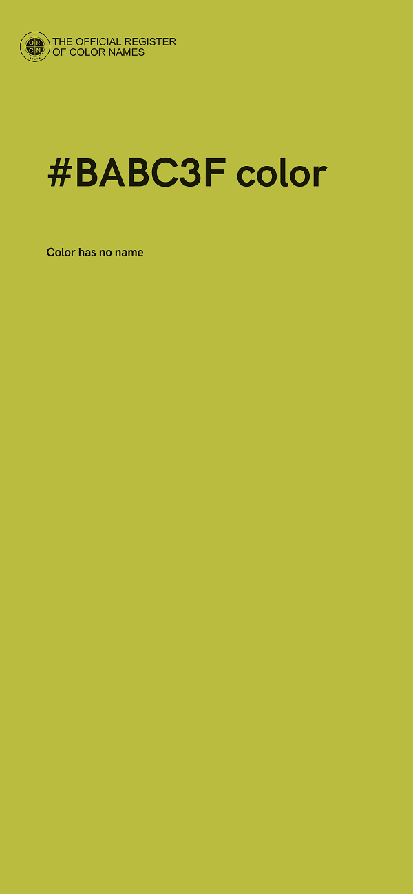 #BABC3F color image