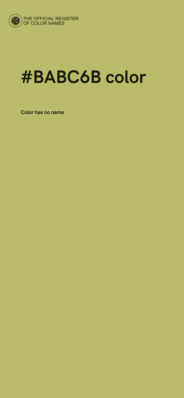 #BABC6B color image
