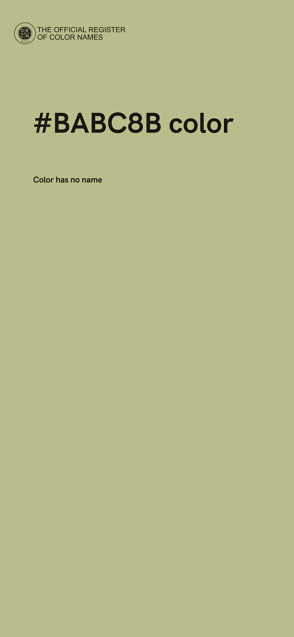 #BABC8B color image