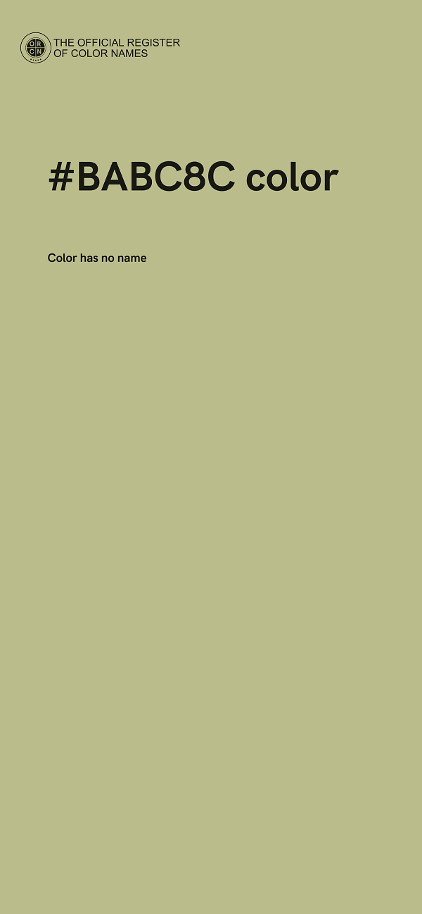 #BABC8C color image
