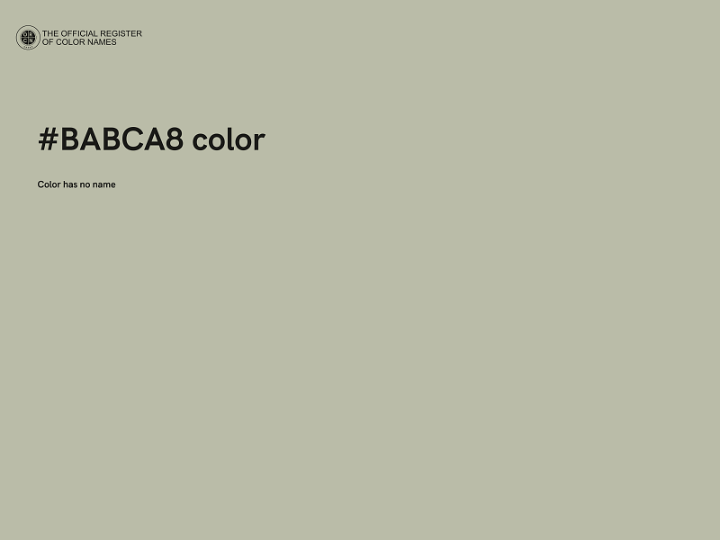 #BABCA8 color image