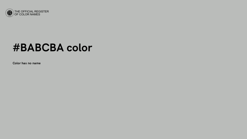 #BABCBA color image