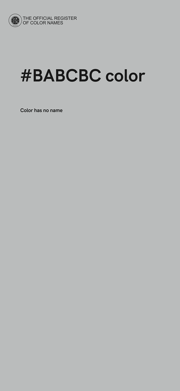 #BABCBC color image