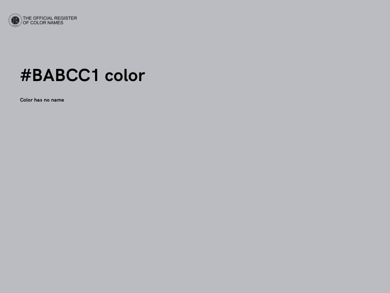 #BABCC1 color image