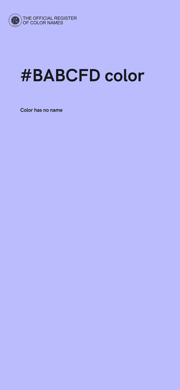 #BABCFD color image