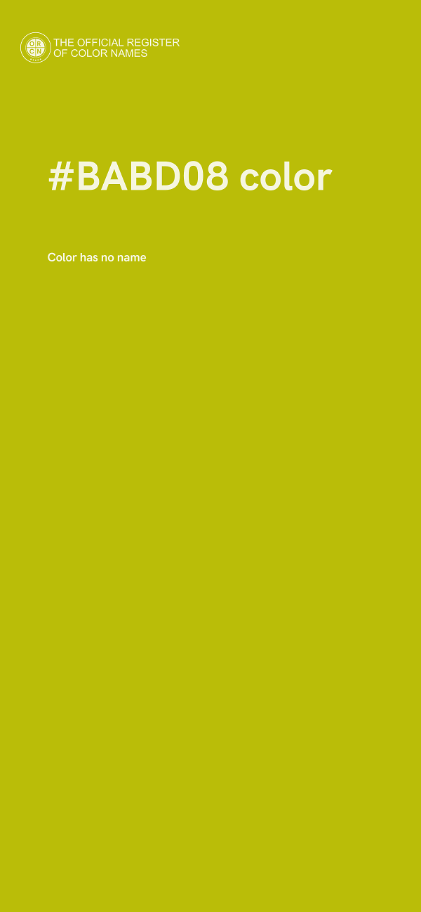 #BABD08 color image