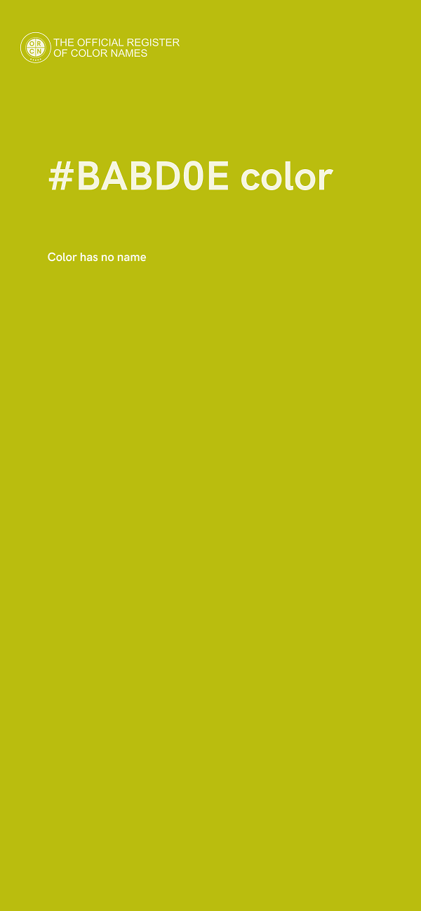 #BABD0E color image