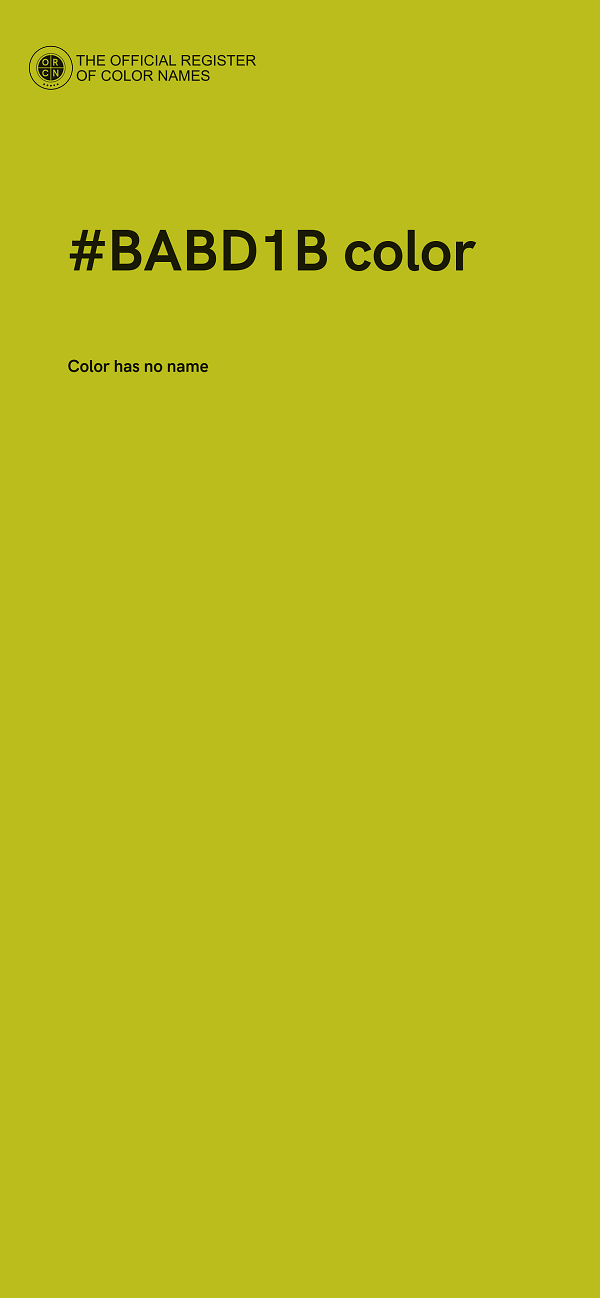 #BABD1B color image