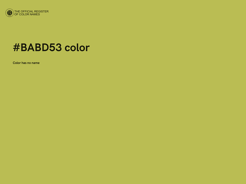 #BABD53 color image