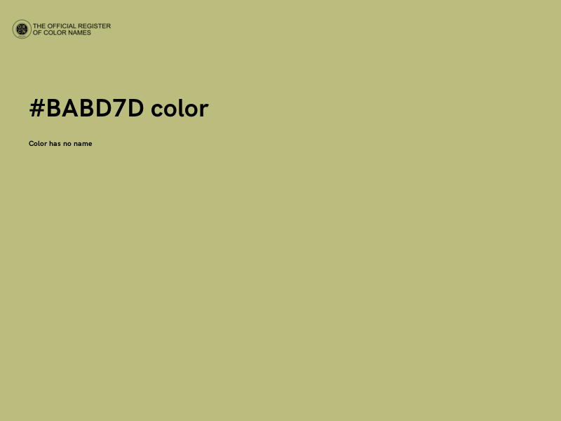 #BABD7D color image