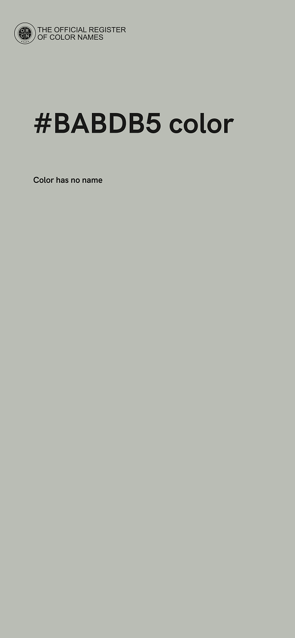 #BABDB5 color image