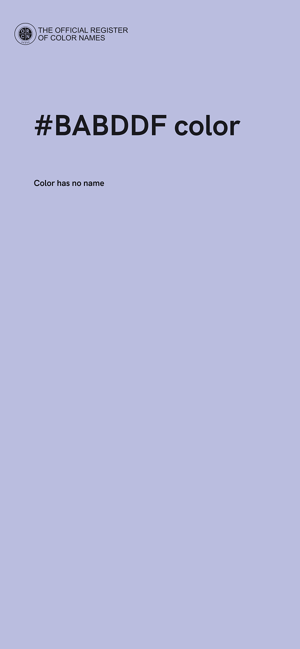 #BABDDF color image