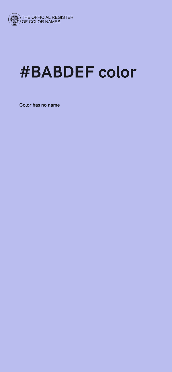 #BABDEF color image