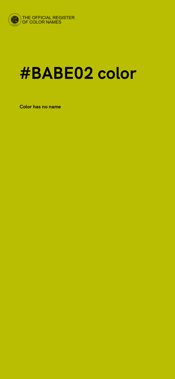 #BABE02 color image