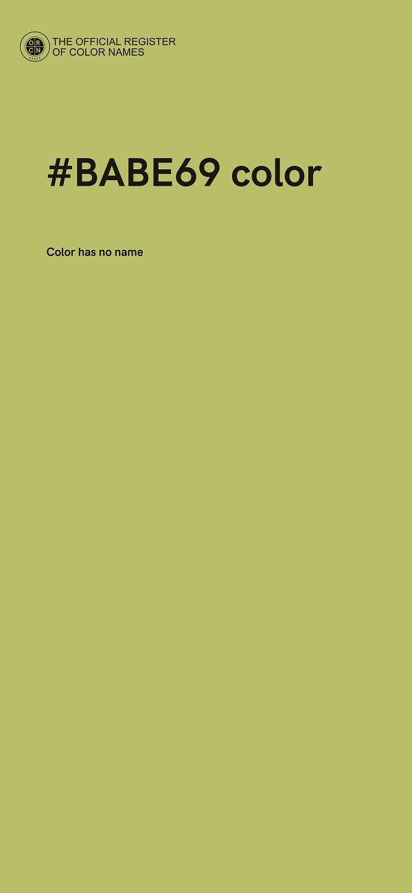 #BABE69 color image