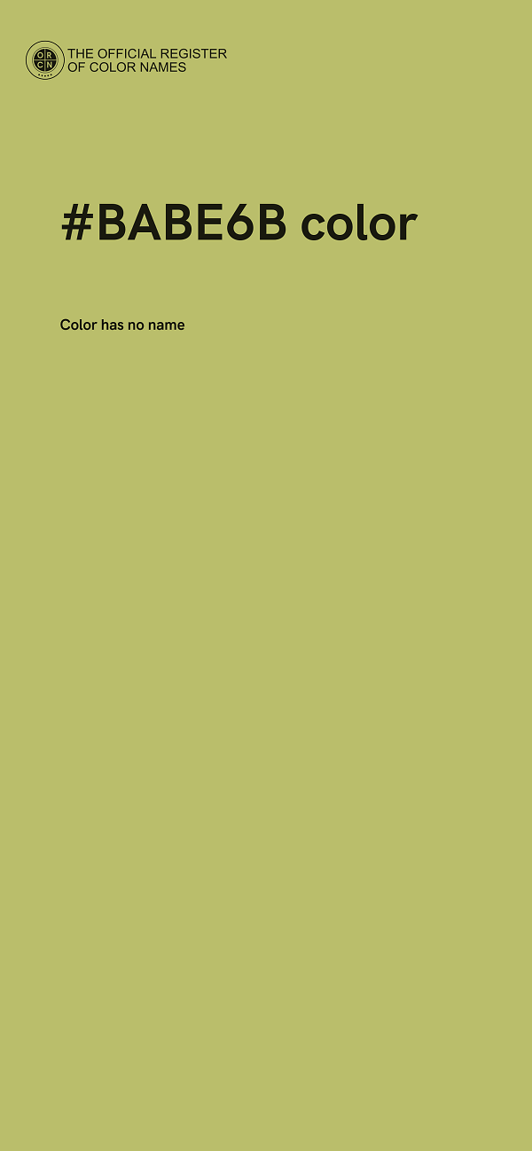 #BABE6B color image