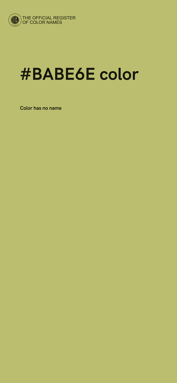 #BABE6E color image