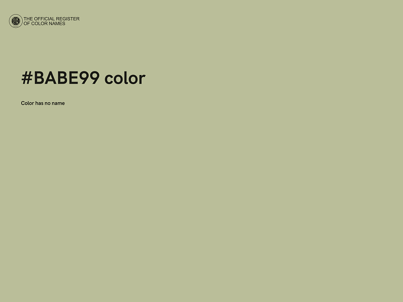 #BABE99 color image