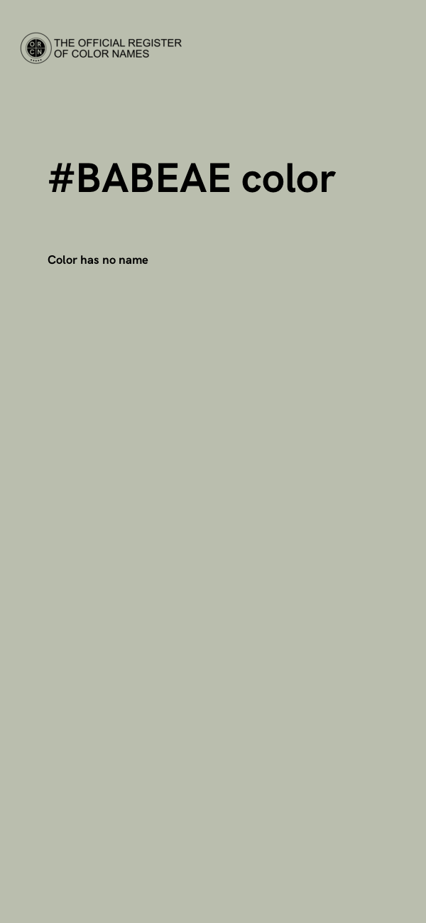 #BABEAE color image
