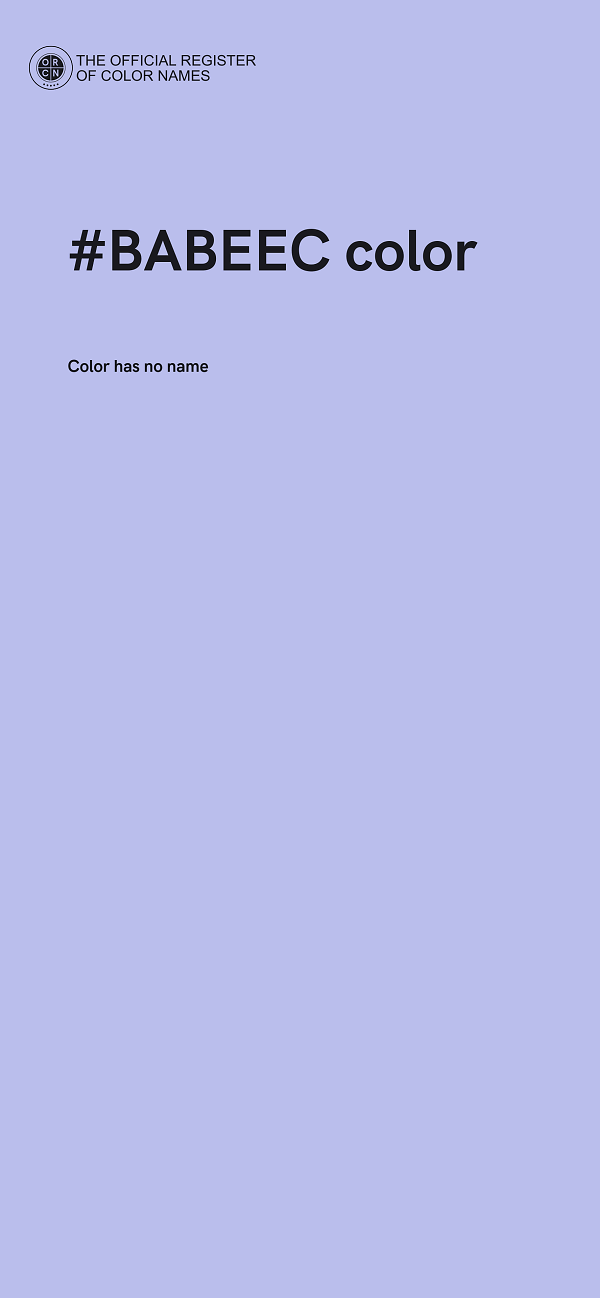 #BABEEC color image