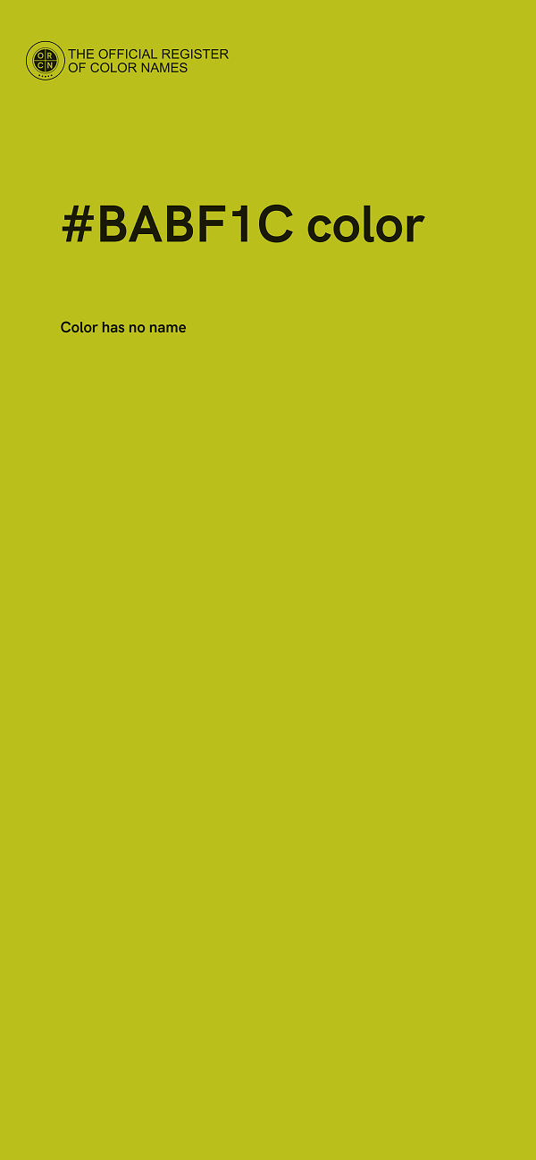 #BABF1C color image