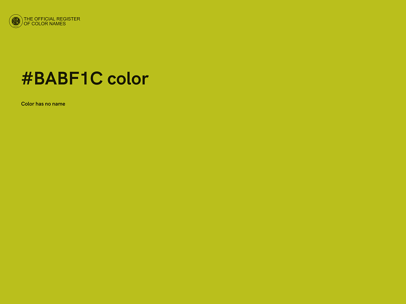 #BABF1C color image