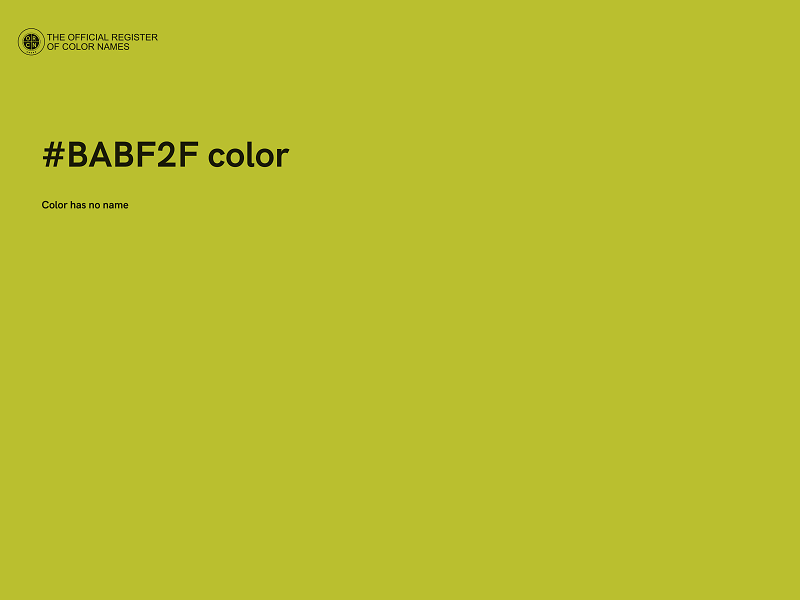 #BABF2F color image