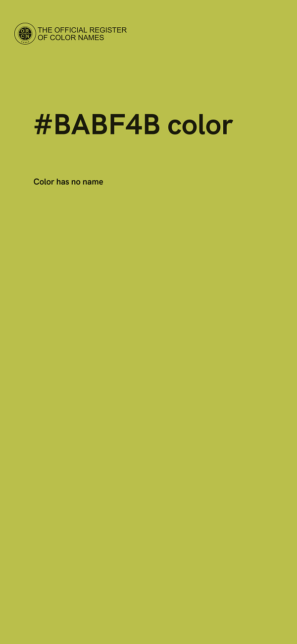#BABF4B color image