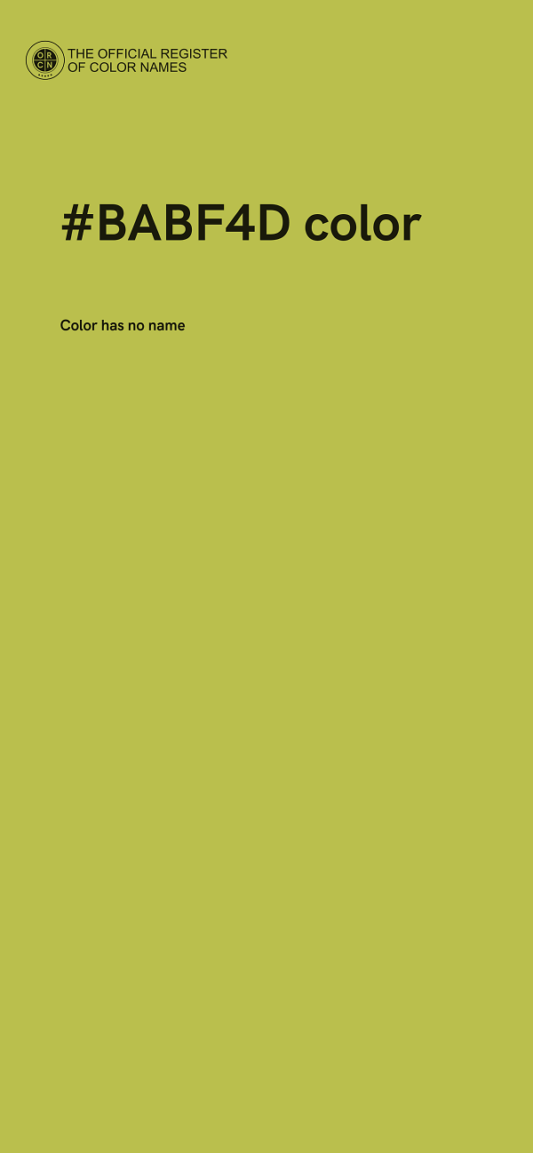 #BABF4D color image