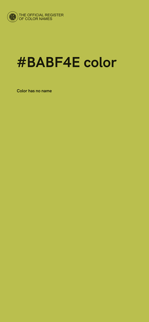 #BABF4E color image