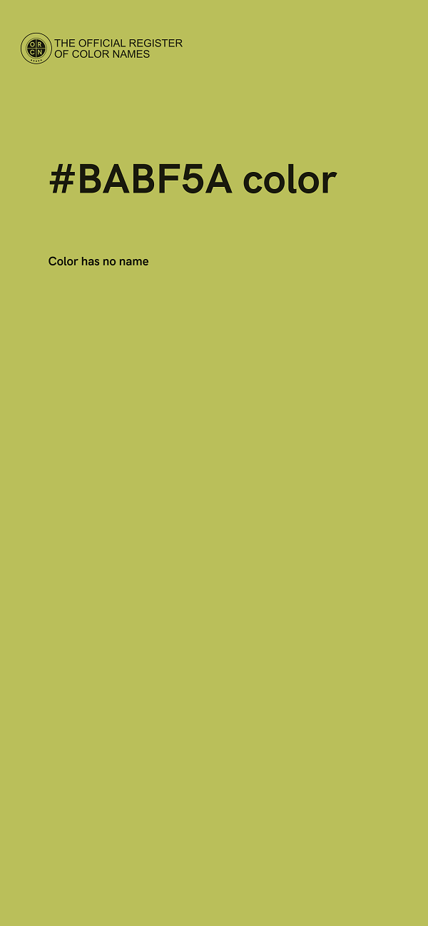 #BABF5A color image