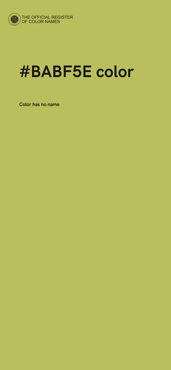 #BABF5E color image