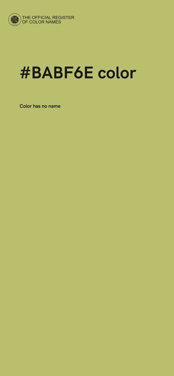 #BABF6E color image