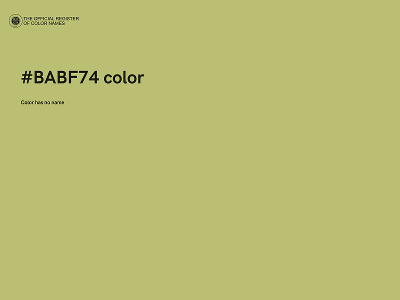 #BABF74 color image