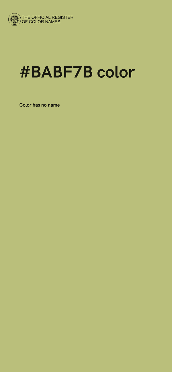 #BABF7B color image