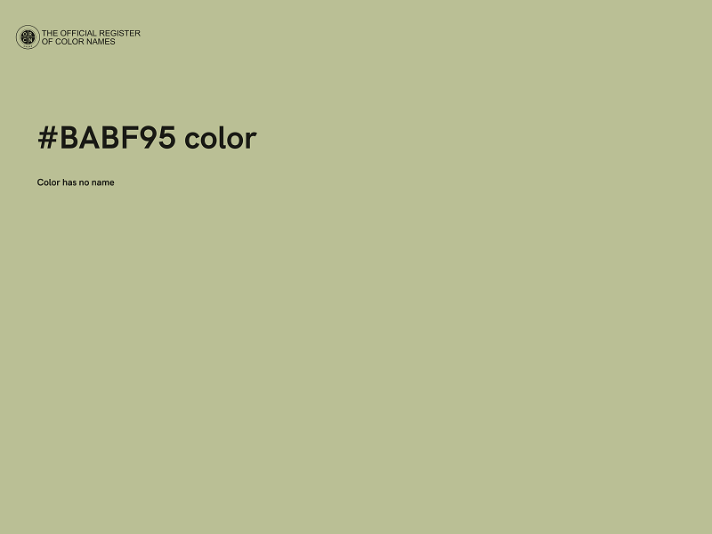 #BABF95 color image
