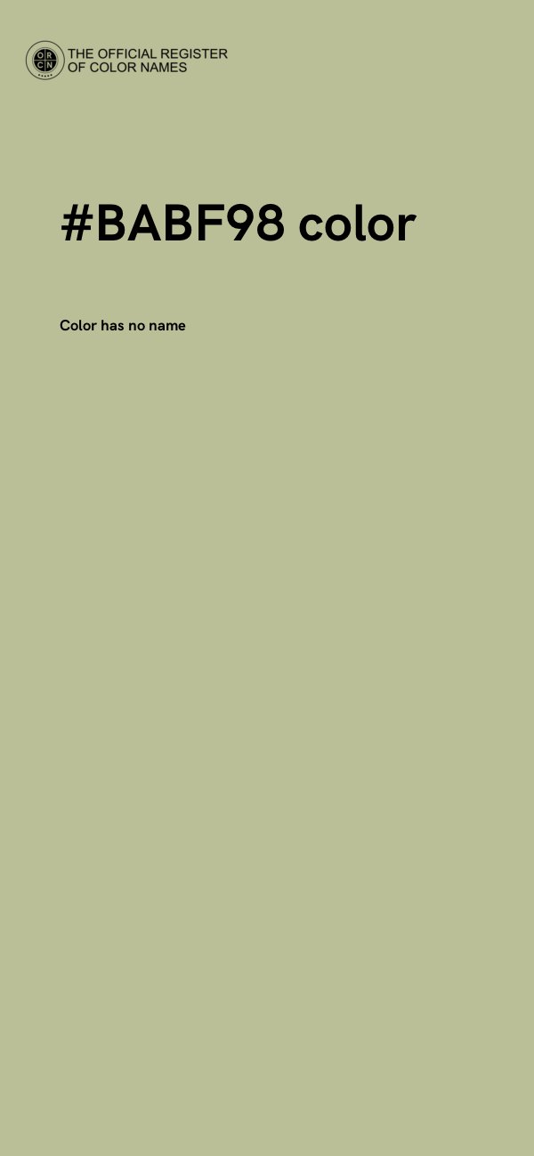 #BABF98 color image