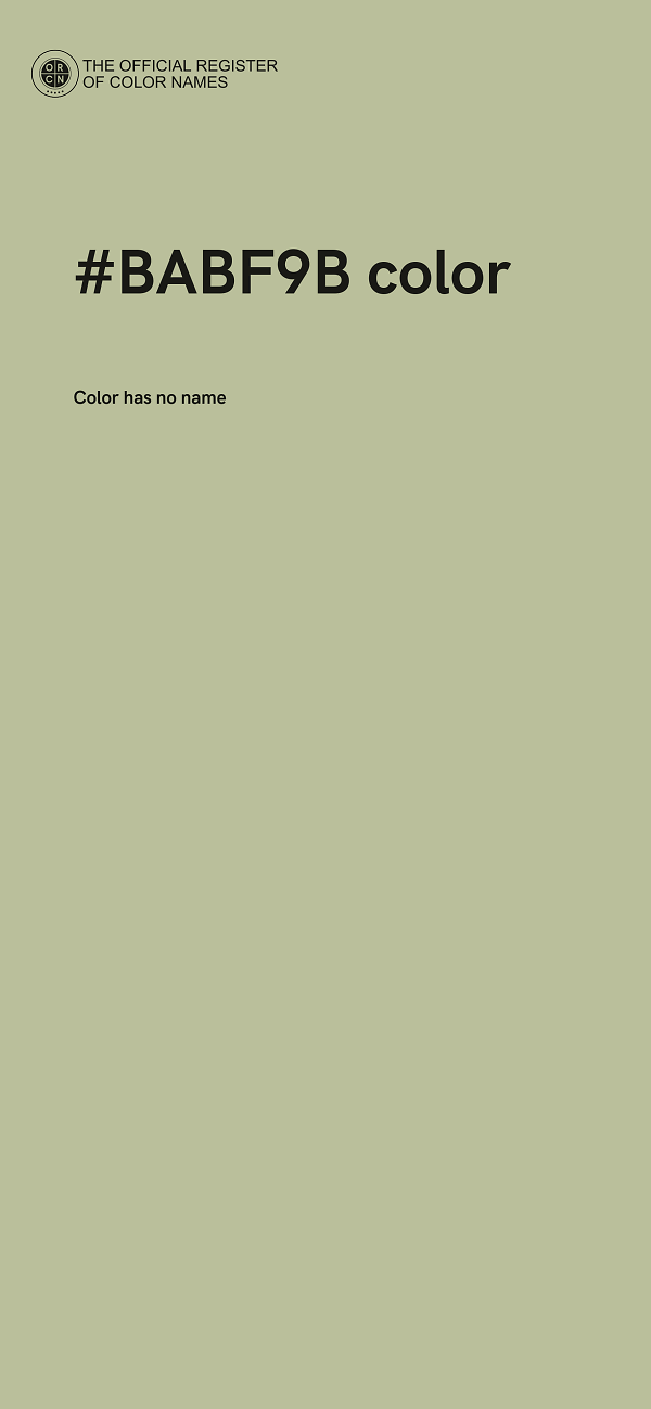 #BABF9B color image