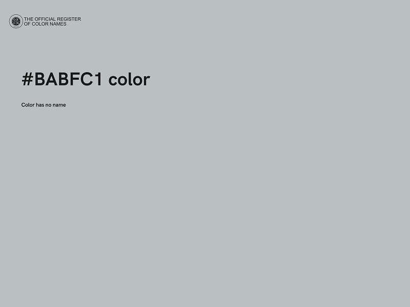 #BABFC1 color image